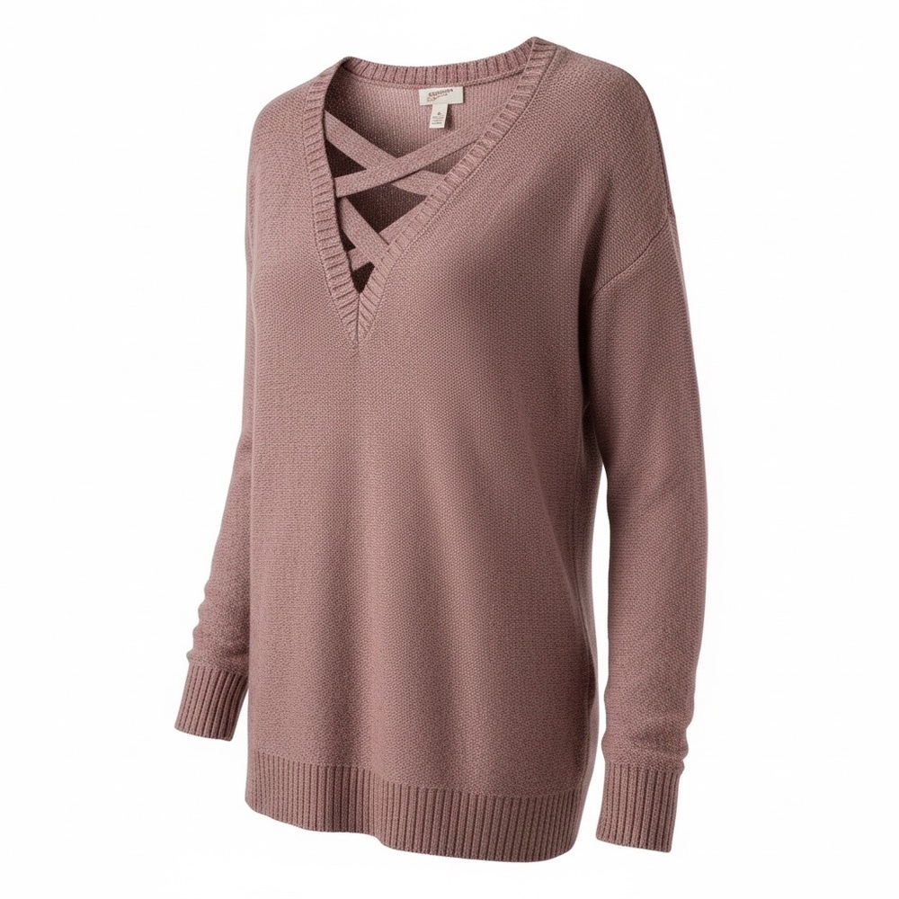 Arizona Jean Company Dusty Rose V-Neck Sweater